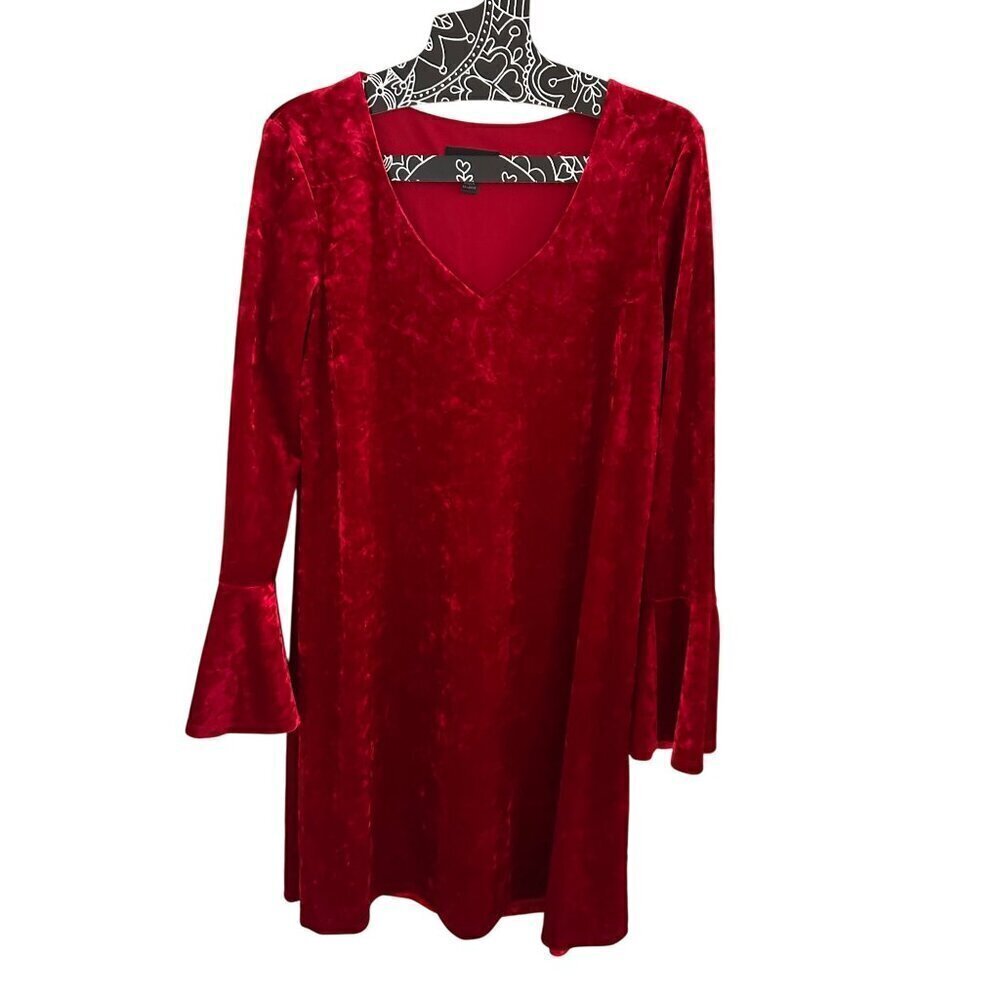 Connected Apparel Red Velvet Dress size 6